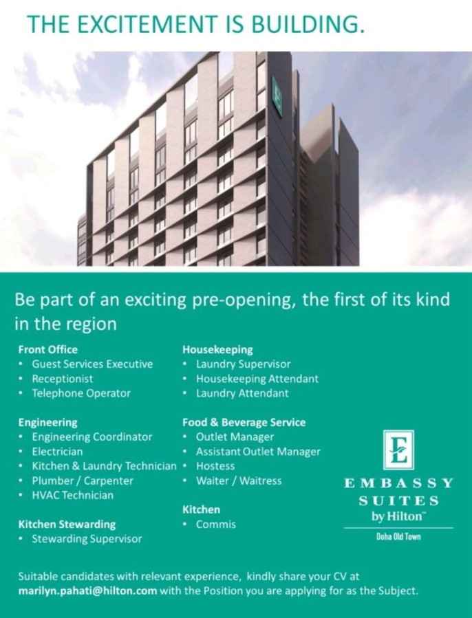 Embassy Suites By Hilton Doha Old Town Career Opportunities