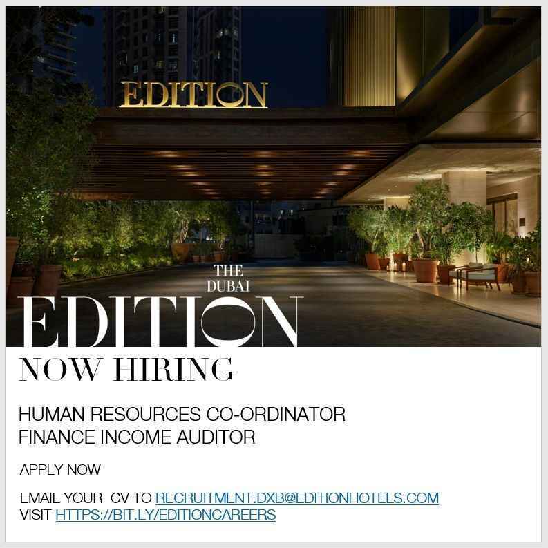 Job Opportunities at The Dubai EDITION 2 The Dubai EDITION