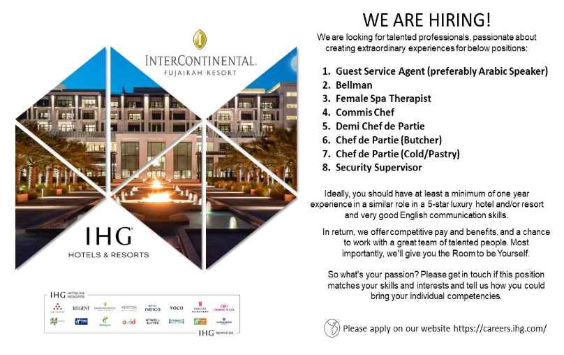 InterContinental Fujairah Careers