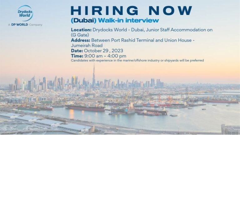 Drydocks World Dubai Walk In Interview