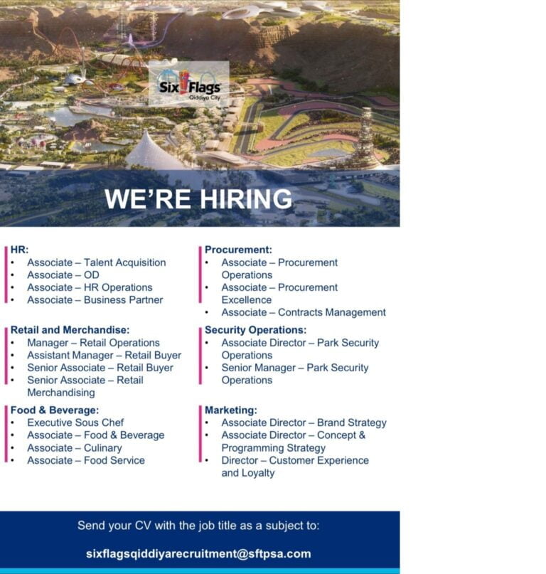 Six Flags Qiddiya jobs