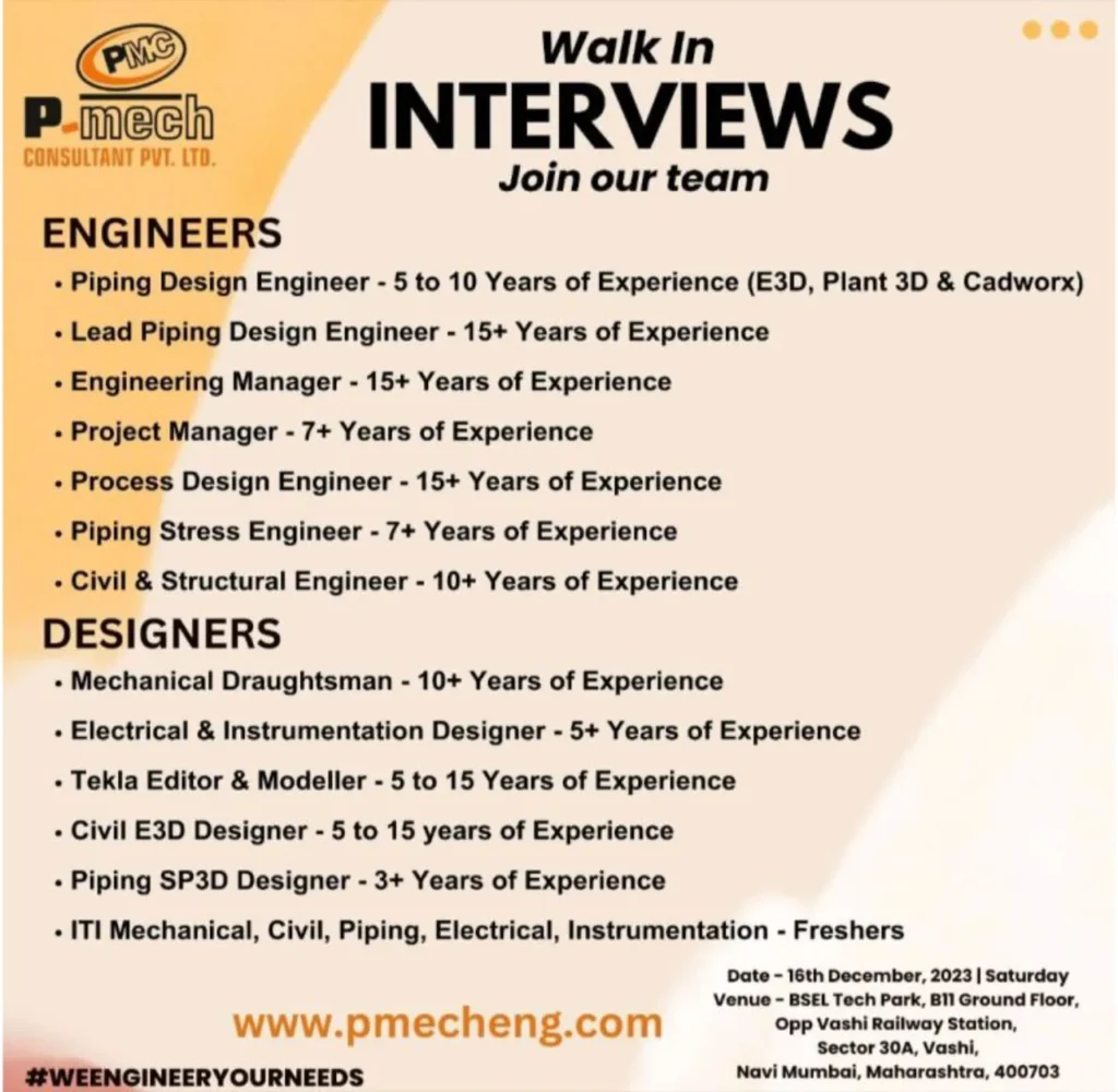 Walk In Interview for Engineers and Designers Mumbai 2 Walk In Interview