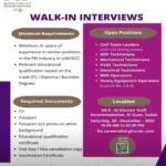 Walk in Interview Dubai