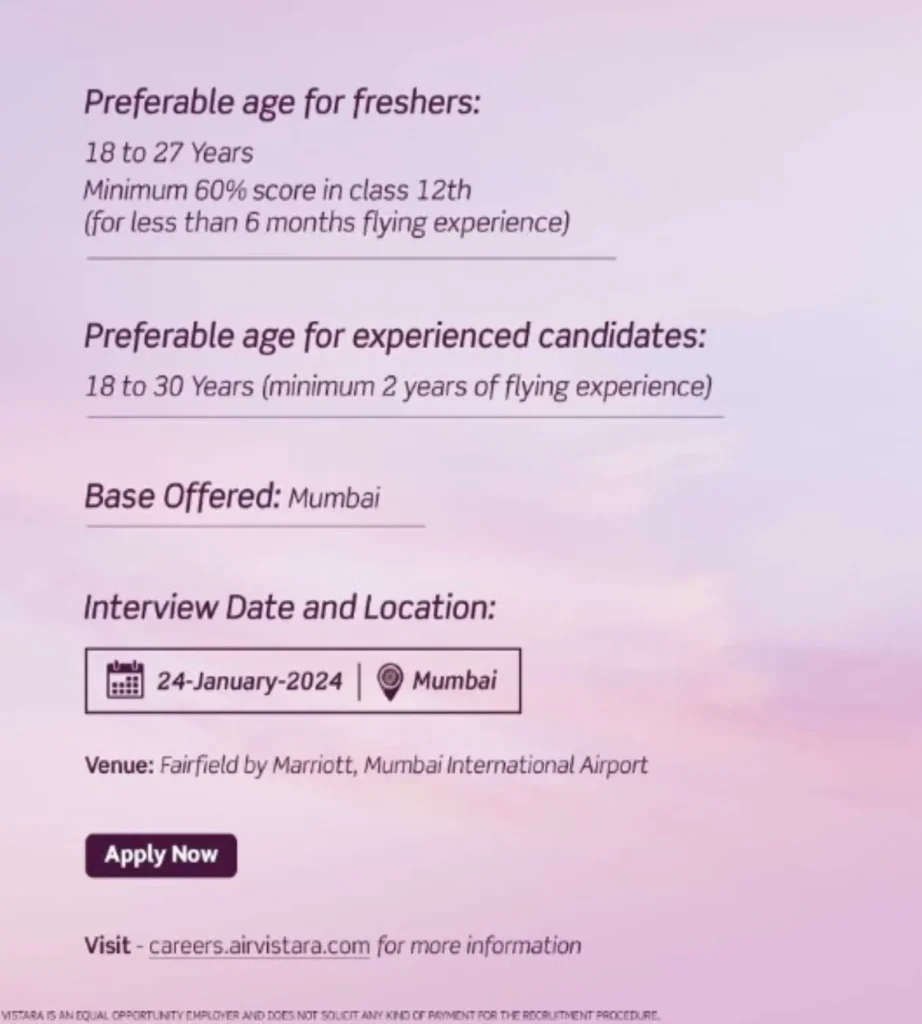 Vistara Cabin Crew Interview 2024 2 Vistara Cabin Crew Interview 2024