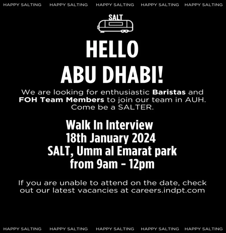 Walk In Interview Abu Dhabi