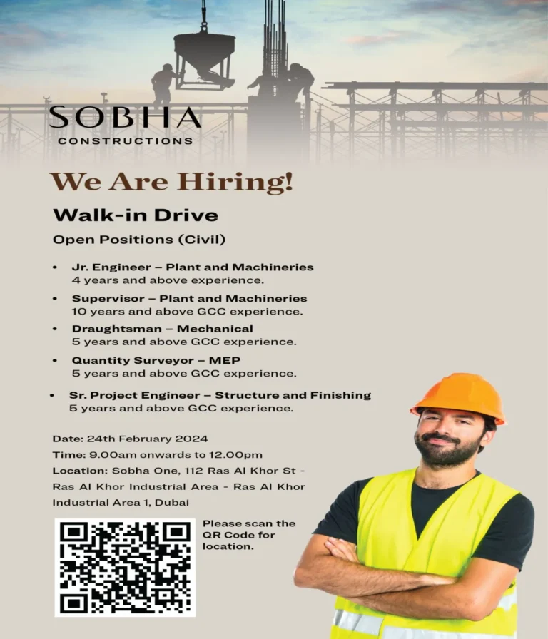 Walk In Interview in Dubai Tomorrow