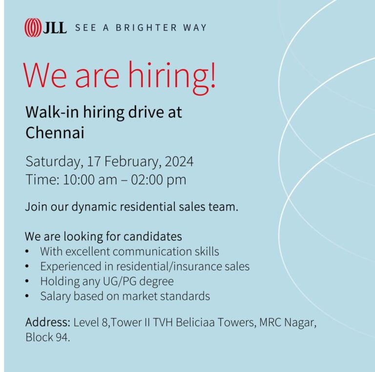Walk in Interview in Chennai