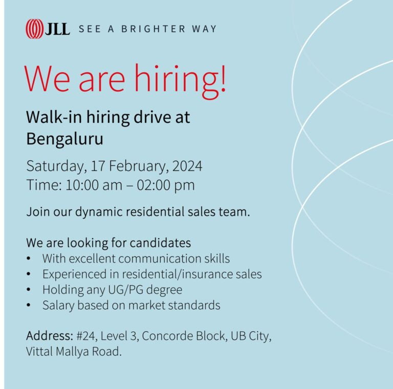 walk in interview in bangalore