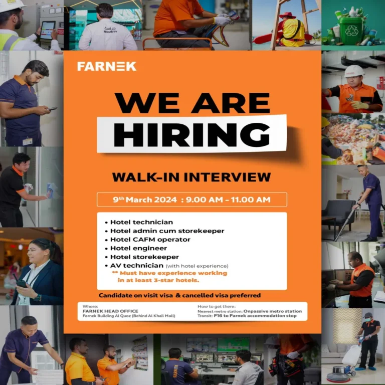 Walk in Interview in Dubai