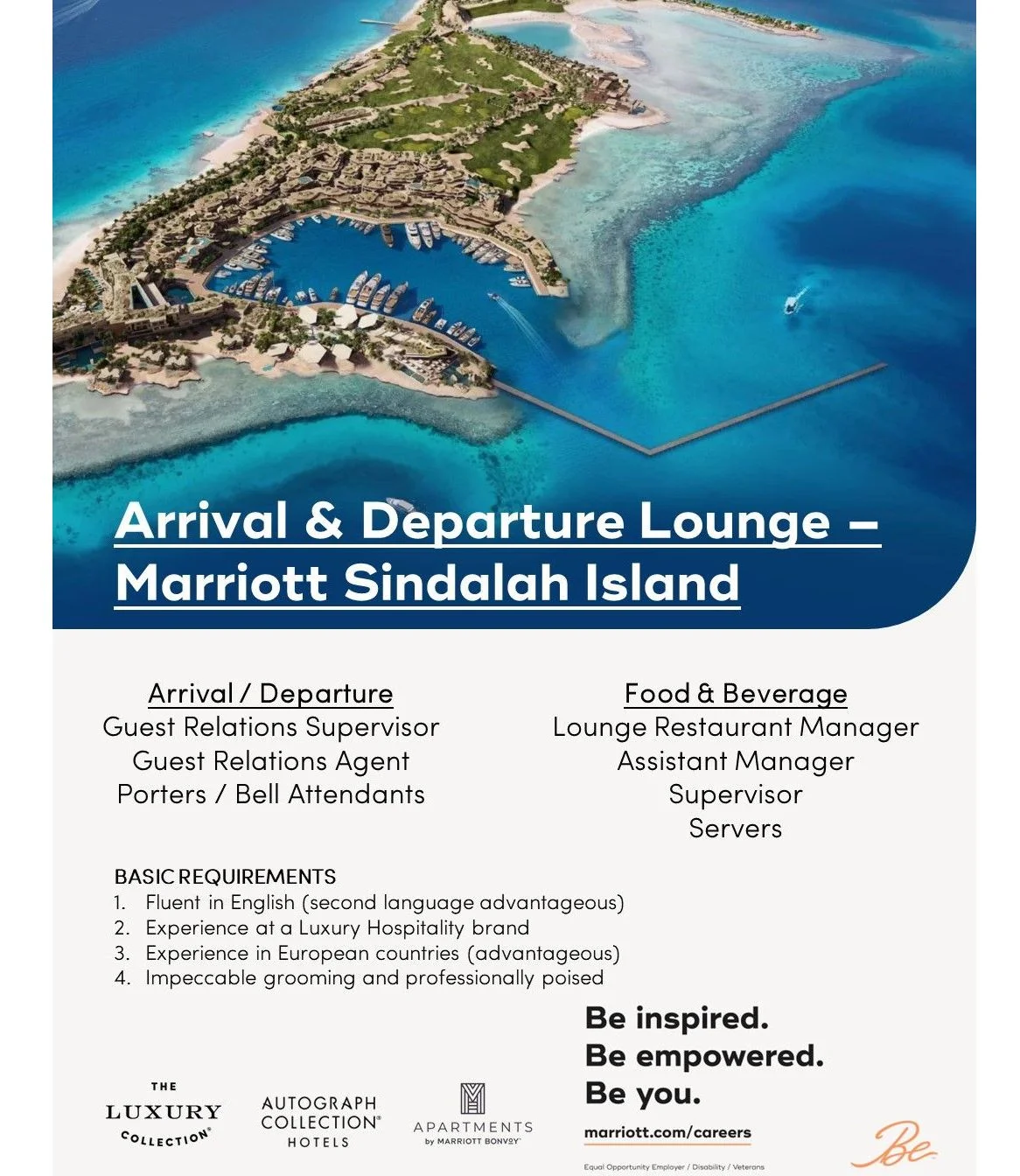 Job Opportunities Marriott Sindalah Island