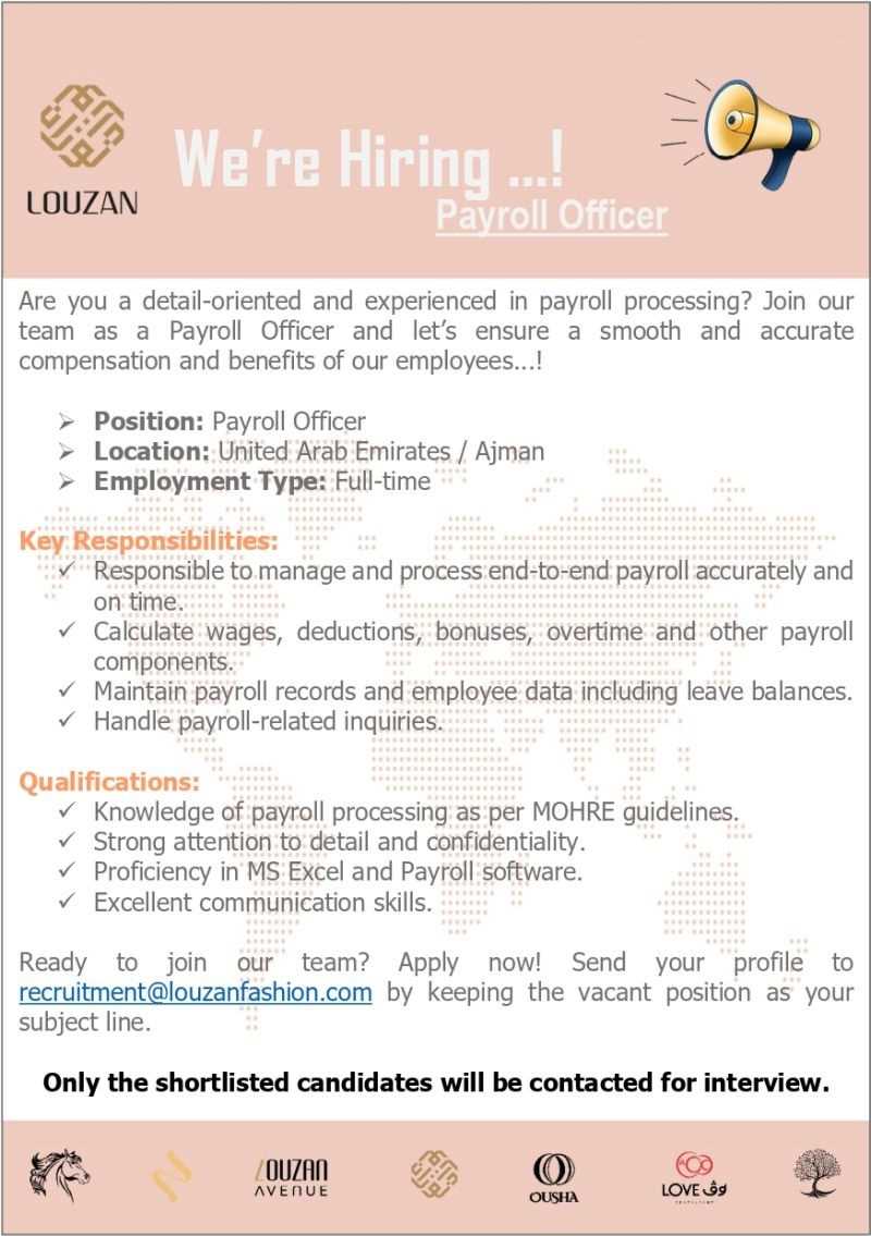 Louzan Group Ajman Announces Exciting Job Opportunities in the UAE 1 Louzan Group Ajman