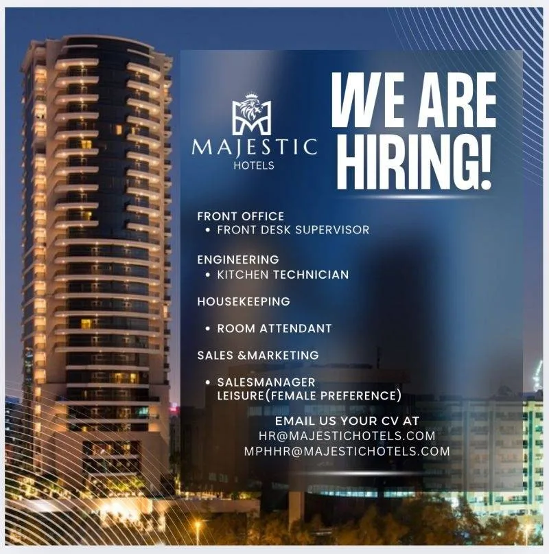 Majestic Premier Hotel Dubai Jobs