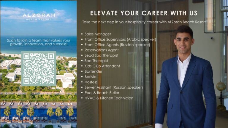 Al Zorah Beach Resort Jobs