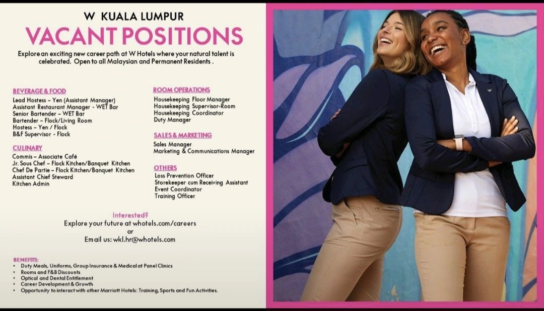 Job Openings at W Kuala Lumpur