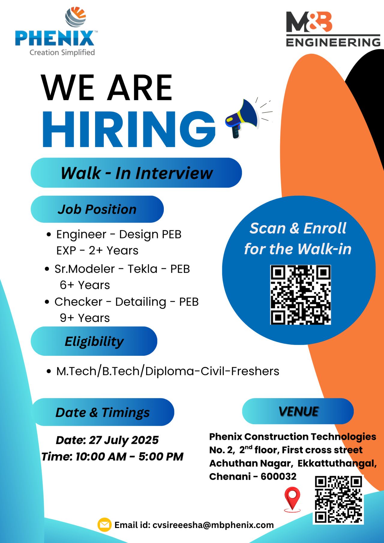 Tomorrow Interview in Chennai