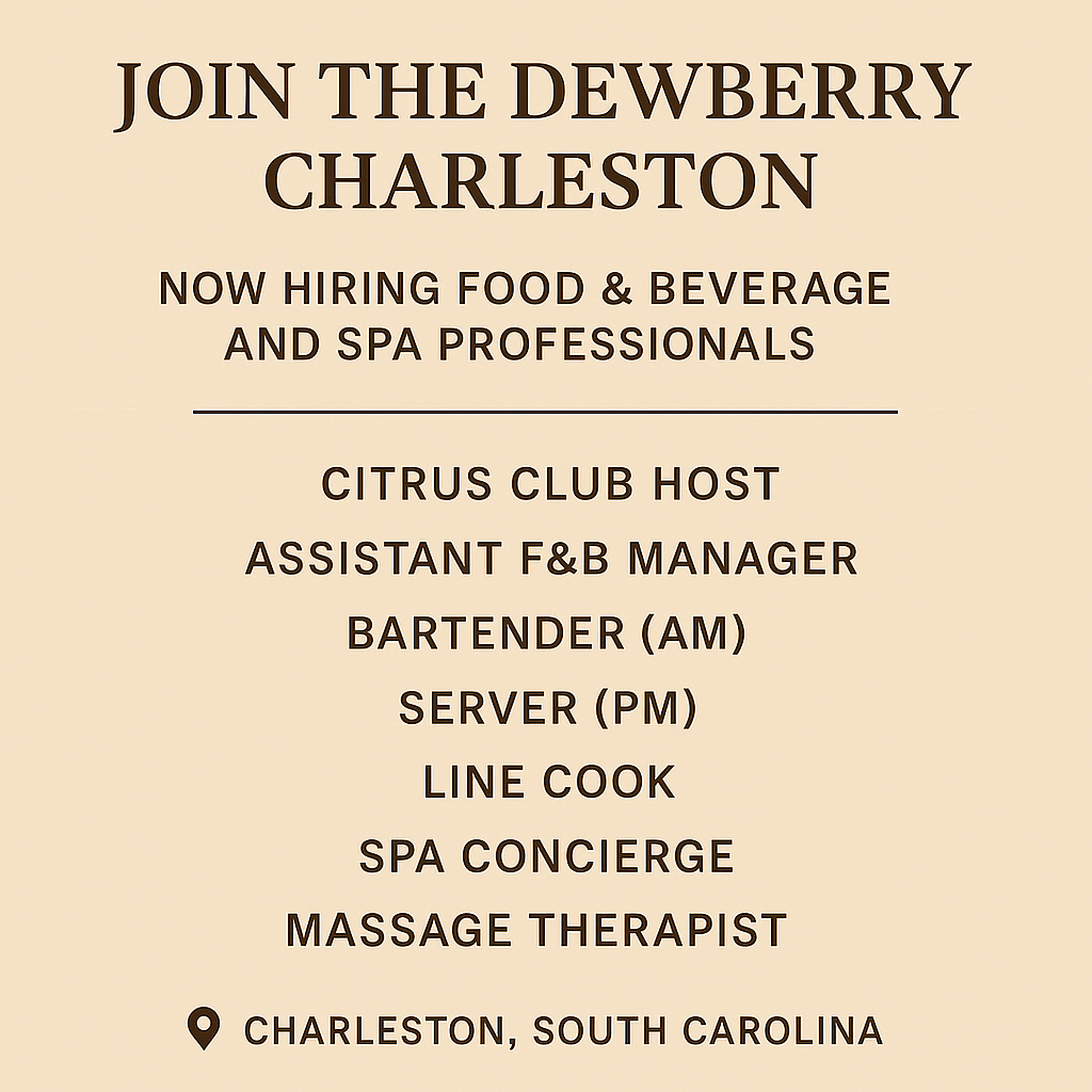 Charleston hotel jobs